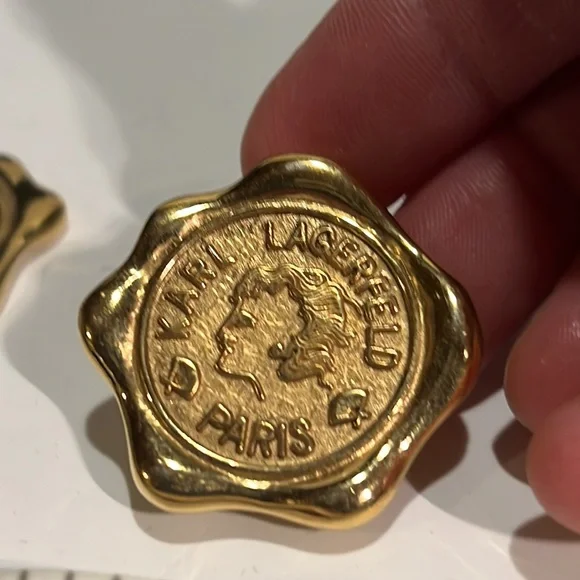 Karl Lagerfeld vintage couture earrings - Picture 1 of 5